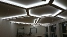 LED nepřímé osvětlení, učebna chemie