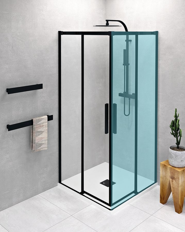 Sprchový kout ALTIS LINE BLACK posuvné dveře
