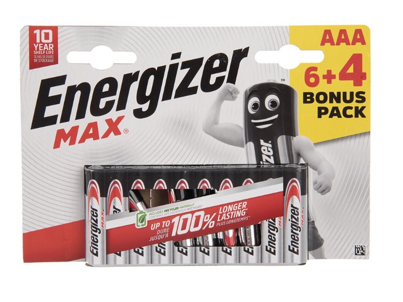 Alkalické baterie mikrotužka AAA 1,5 V 10 ks