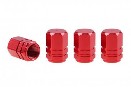Hliníkové čepičky na ventilky červené 4 ks