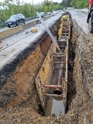 Kanalizace a vodovodStrakonická, podchod D4 - Mimoúrovňové křížení Kanalizace a vodovodStrakonická, podchod D4 - Mimoúrovňové křížení