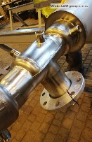 Výroba 3 pláštového nerezového potrubí pro TEK services, Francie