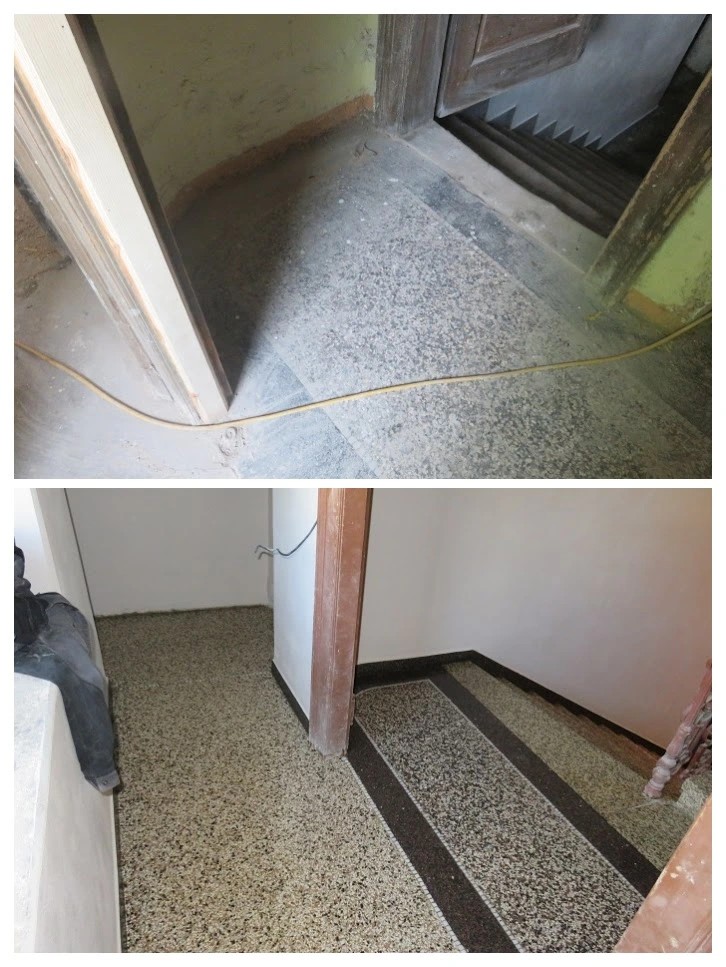 Renovace podlahy a schodů z litého teraca