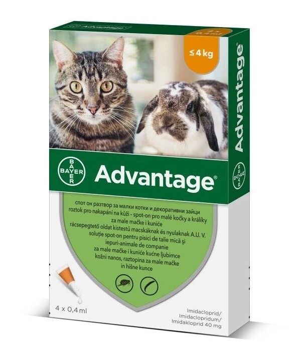 Veterina Advantage 40mg malé kočky+králíci