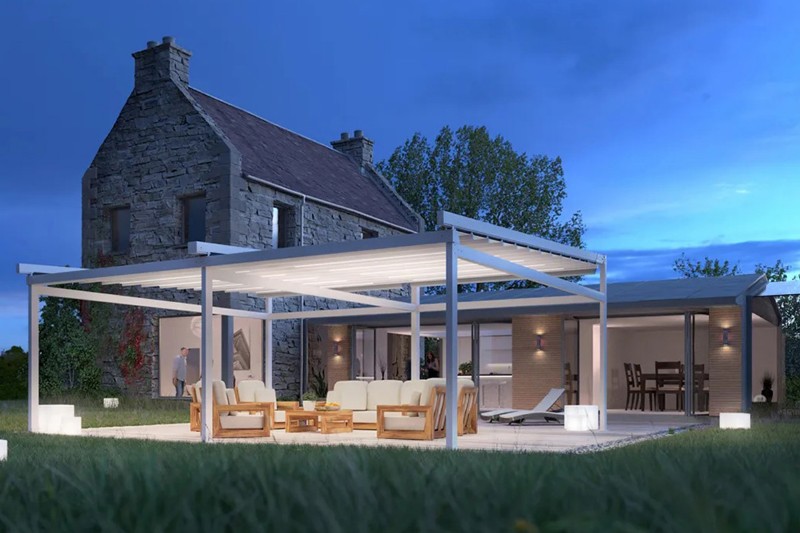 Hliníková pergola s výsuvnou střechou Velum