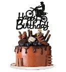 Zápich na dort Happy Birthday pro motorkáře