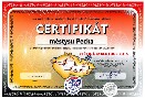 Certifikát Pecka