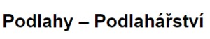 GULA MICHAL-PODLAHY A PODLAHÁŘSTVÍ 