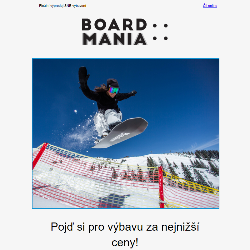 Finální slevy - snowboardy i oblečení _