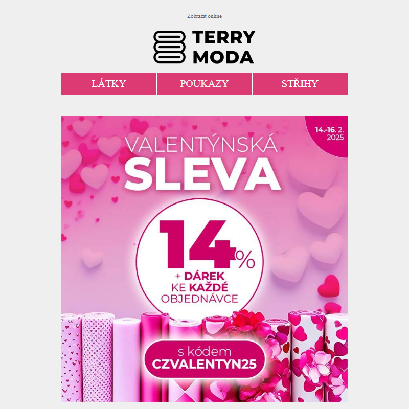 _ Poslední šance! Valentýnská sleva 14 % končí dnes! ___