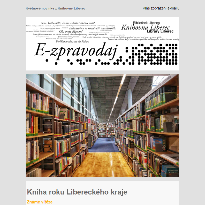 E-zpravodaj Knihovna Liberec