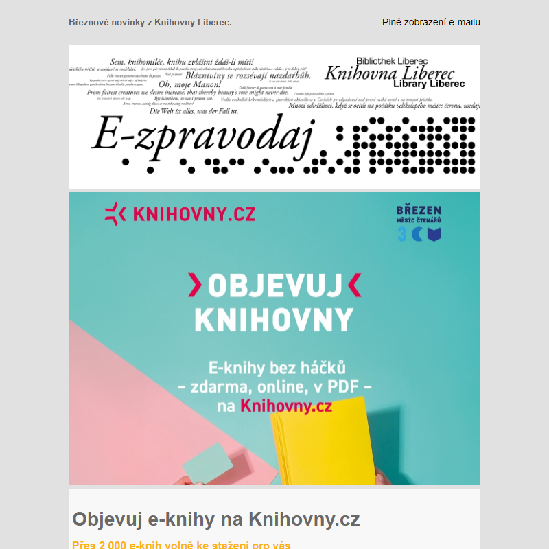 E-zpravodaj Knihovna Liberec