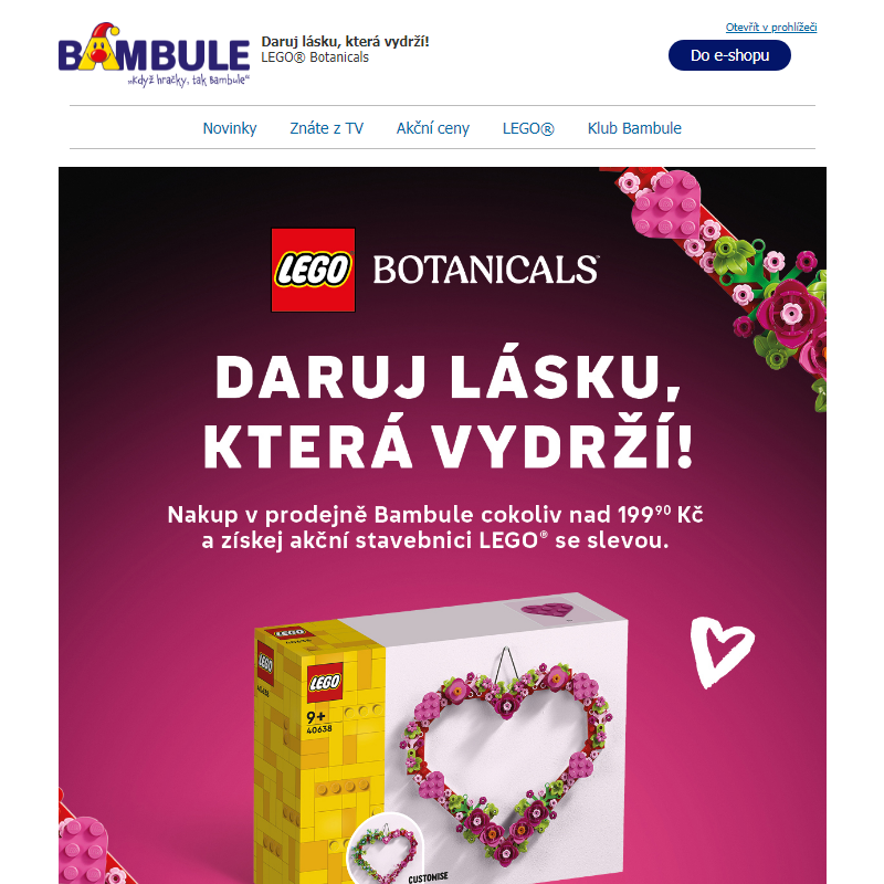 Oslavte Valentýna se stavebnicemi LEGO®