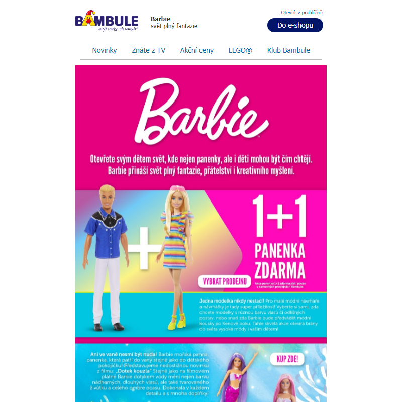 1+1 Barbie ZDARMA