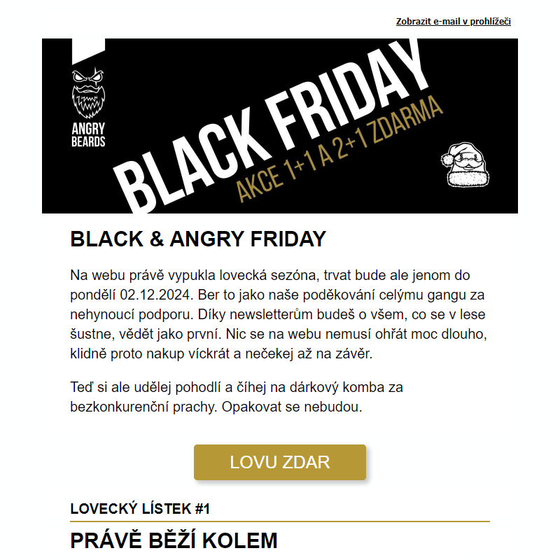 Lovecká sezóna startuje _ [BLACK FRIDAY]