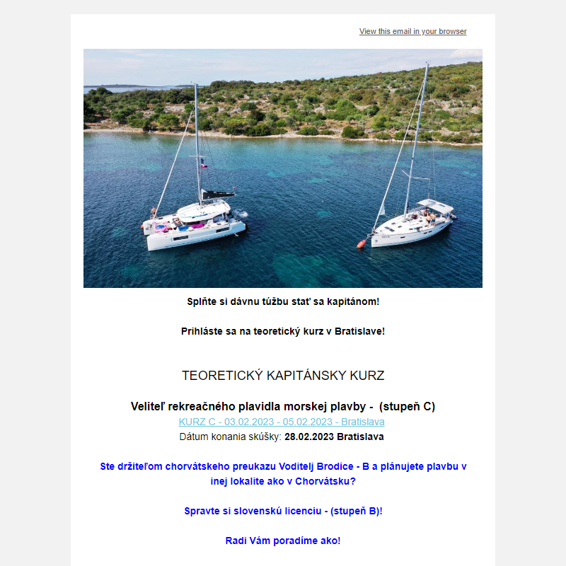 Plánujete plavbu v inej lokalite ako Chorvátsko a máte chorvátsku licenciu? Spravte si slovenskú licenciu.