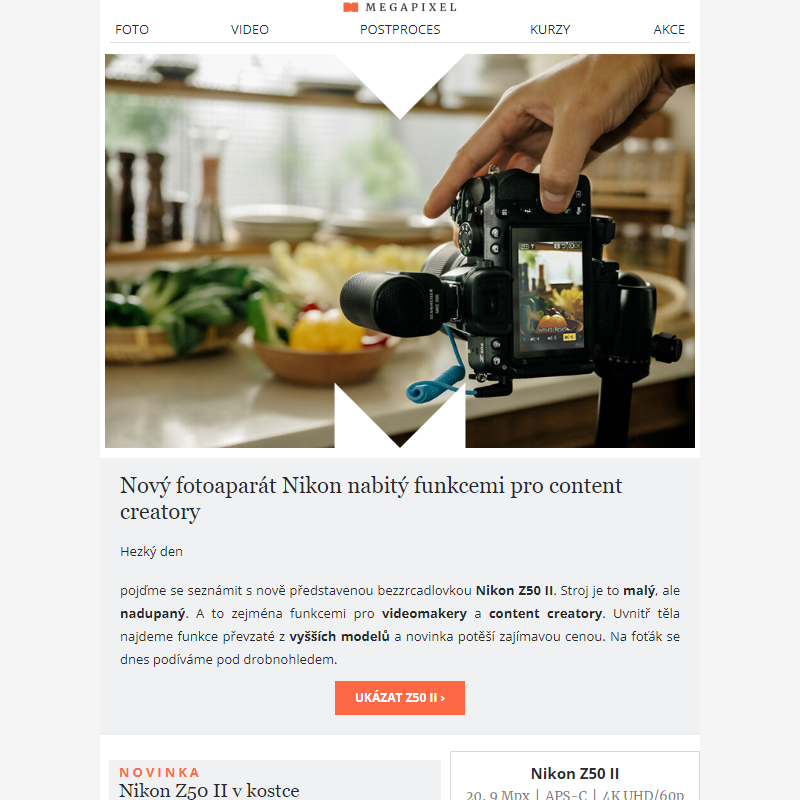 _ Nový fotoaparát Nikon nabitý funkcemi pro content creatory