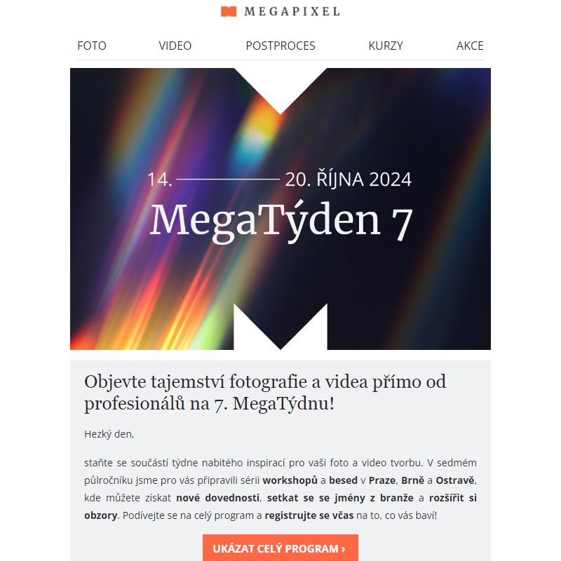 _ Odhalte tajemství profesionální fotografie na 7. MegaTýdnu