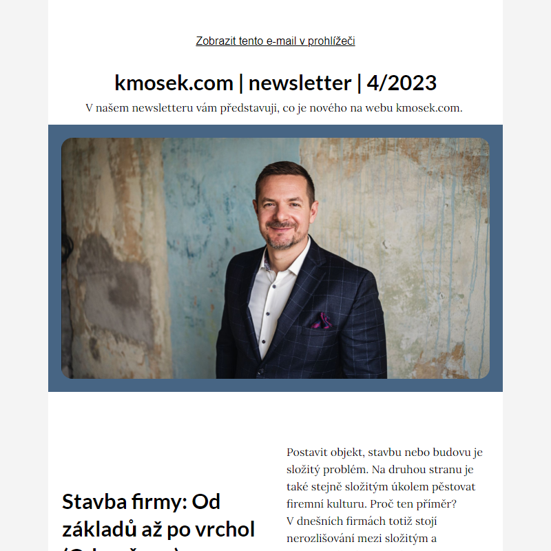 Novinky z kmosek.com | 4/2023