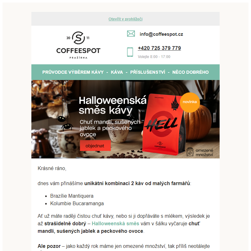 Unikátní blend od malých farmářů – Halloweenská směs 