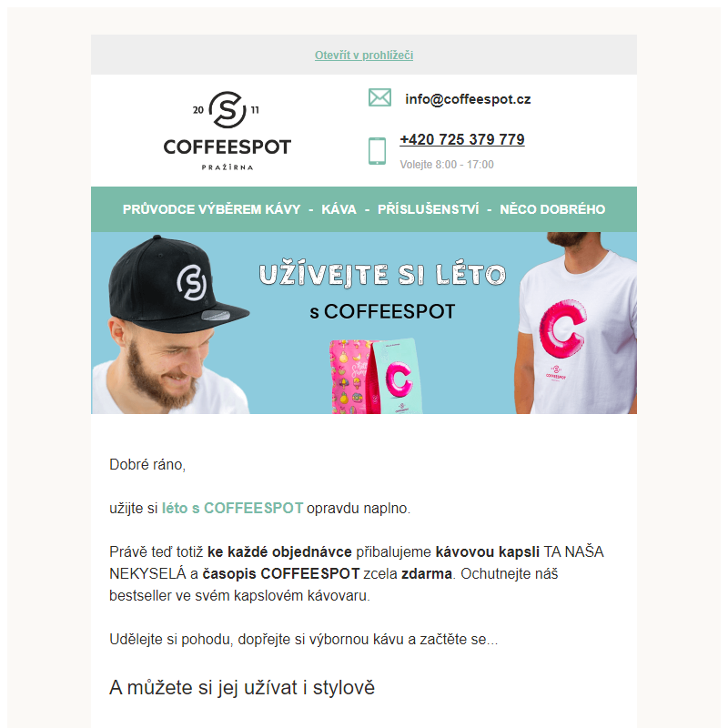 Ke každému nákupu zdarma kávová kapsle + časopis Coffeespot