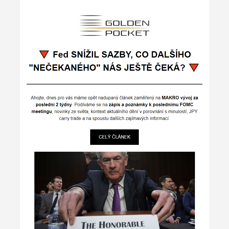 Fed snížil sazby. Co dalšího „nečekaného“ nás ještě čeká?