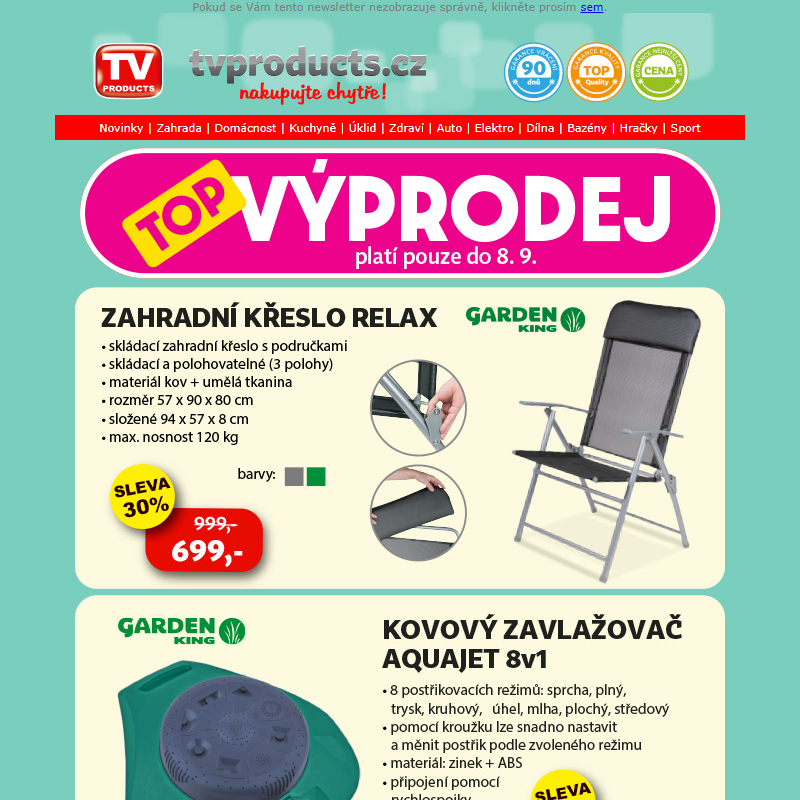 _ TOP VÝPRODEJ - SLEVA na vybrané produkty pouze do 8.9.!