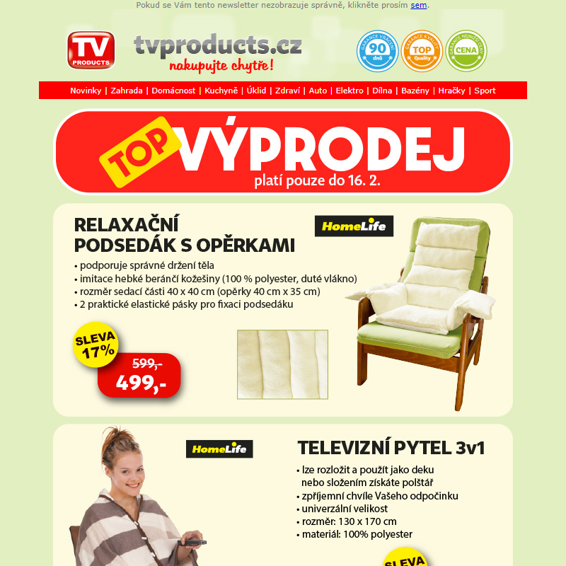 _ TOP VÝPRODEJ _ SLEVA na vybrané produkty pouze do 16.2.!