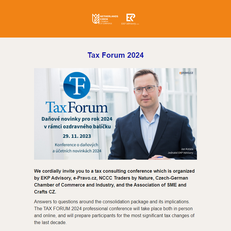 Invitation: Tax Forum 2024 | 29 November 2023