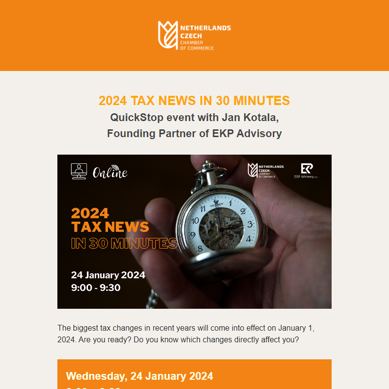 Invitation: 2024 Tax news in 30 minutes | 24 January 2024