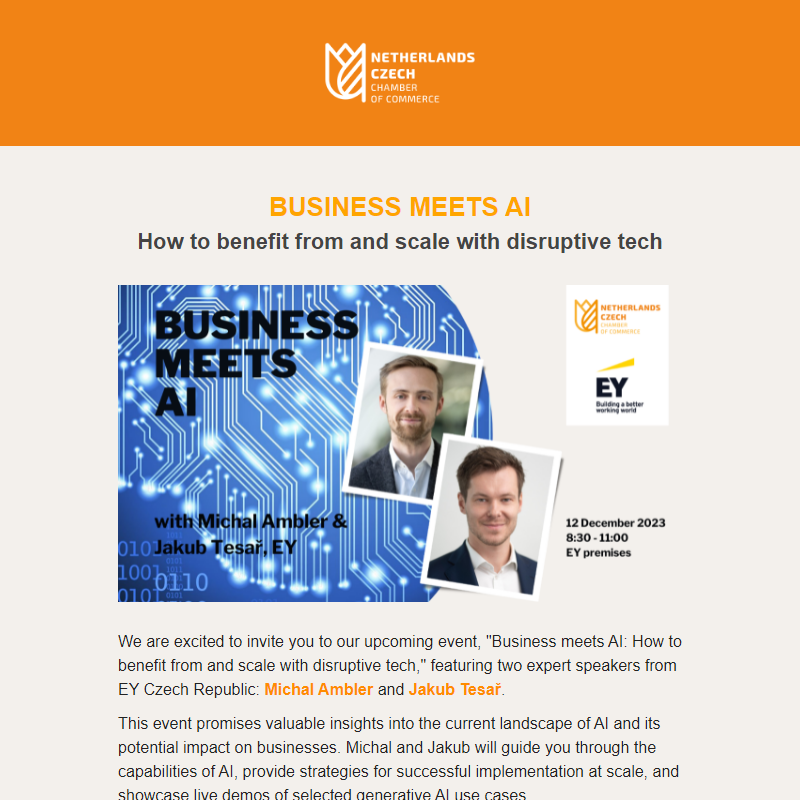 Invitation: Business meets AI | 12 December 2023
