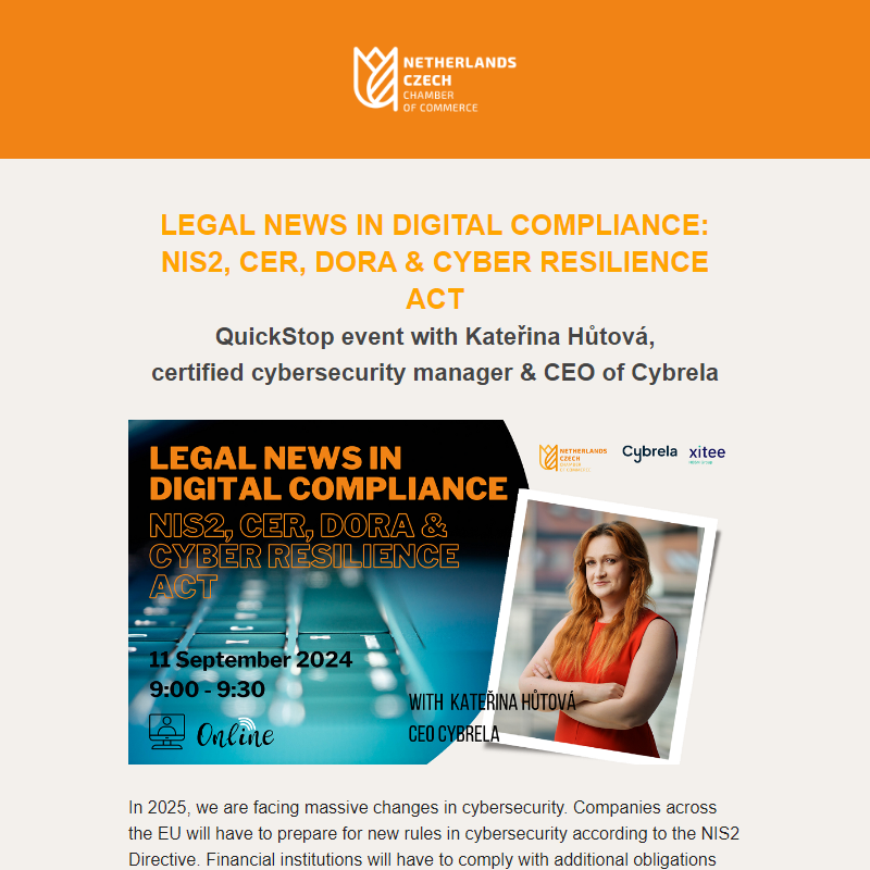 Invitation: Legal news in digital compliance | 11 September 2024