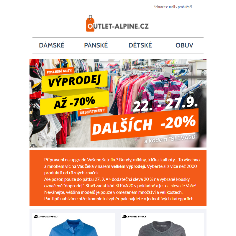 _Velký výprodej | Dalších -20% na již zlevněné