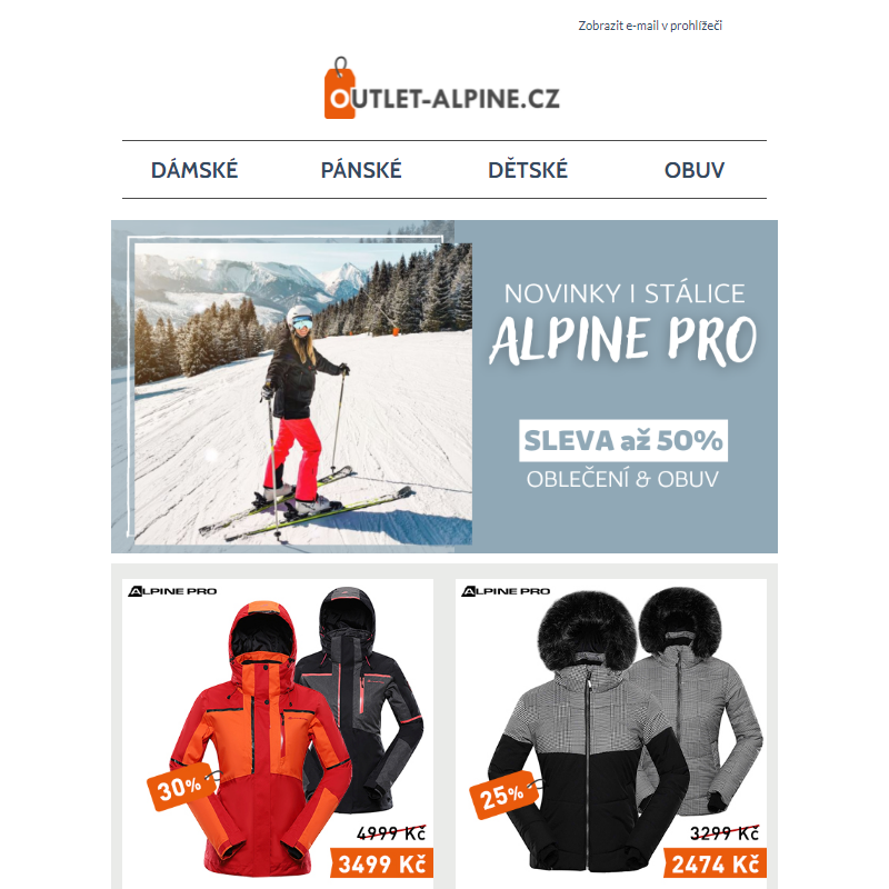Oblečení a obuv Alpine Pro se slevou až 50% | Novinky i stálice