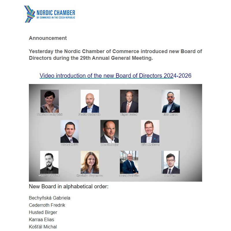 NorCham has a new Board of Directors  for 2024-2026