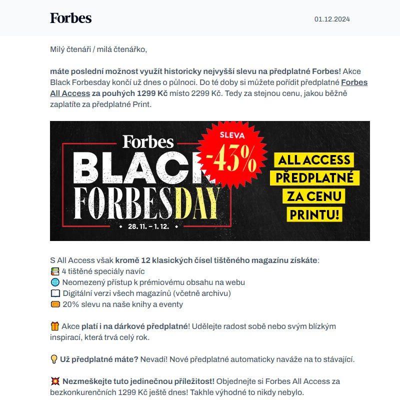 _ Poslední šance na Black Forbesday! _