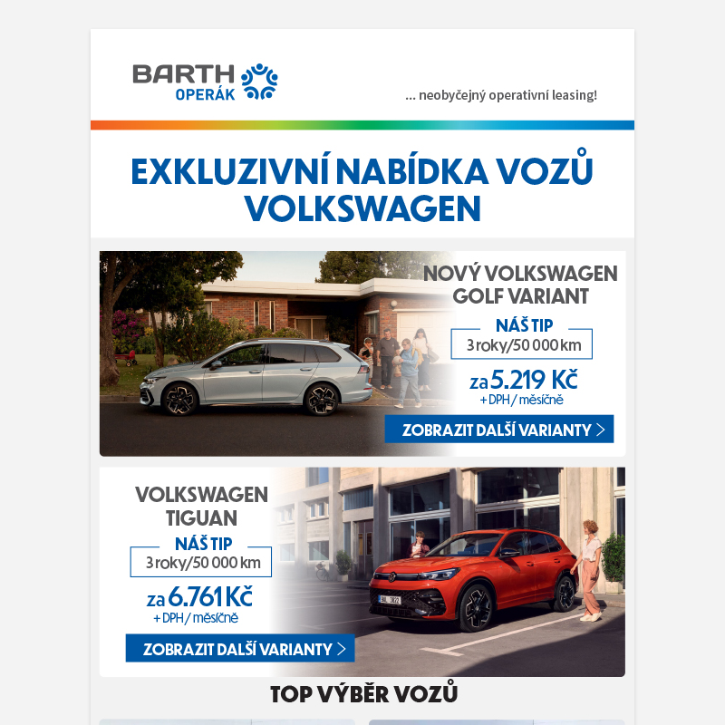 NÁŠ TIP - modely Volkswagen za akční ceny