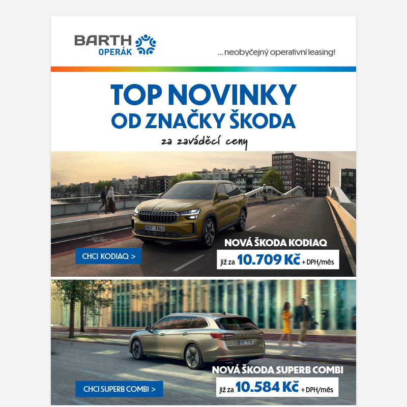 TOP novinky značky Škoda stále za zaváděcí ceny