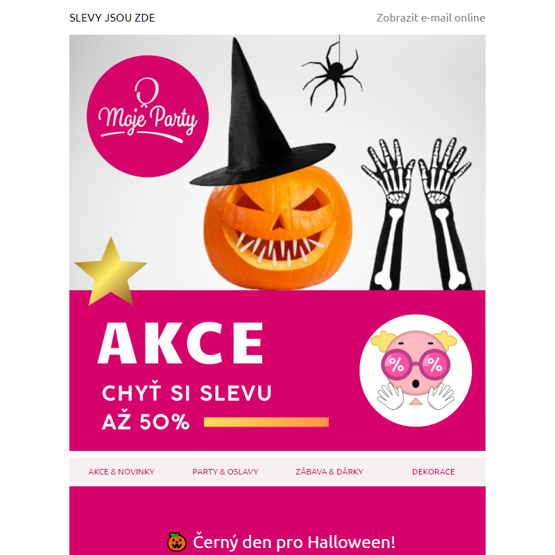 Ulovte si halloweenské slevy až 50 % __ Výprodej strašidel začíná