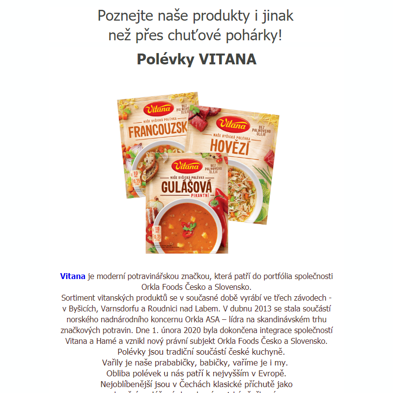 Klasické polévky pod jednou značkou!