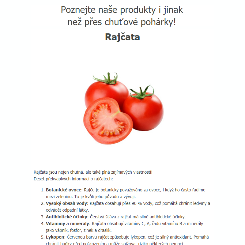 Deset překvapivých informací o rajčatech? _