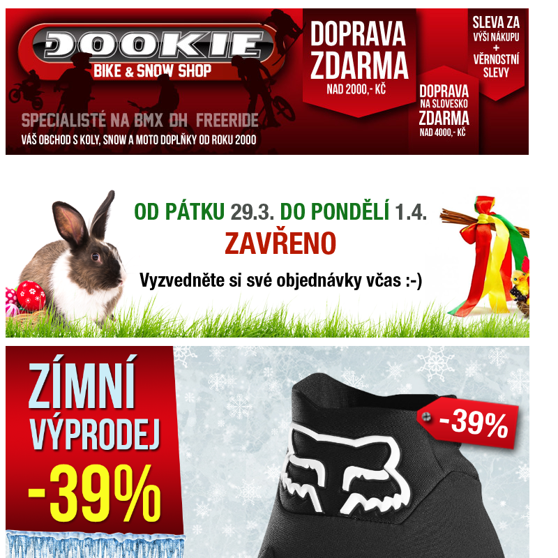 DOOKIE.cz | Novinky POC, FIVE TEN a TLD + Od pátku do pondělí ZAVŘENO.