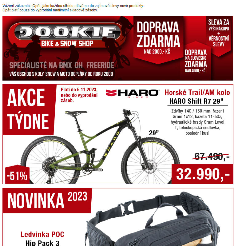 DOOKIE.cz | Trail / AM kolo HARO se slevou -51% + Novinky EVOC + Slevy 100%.