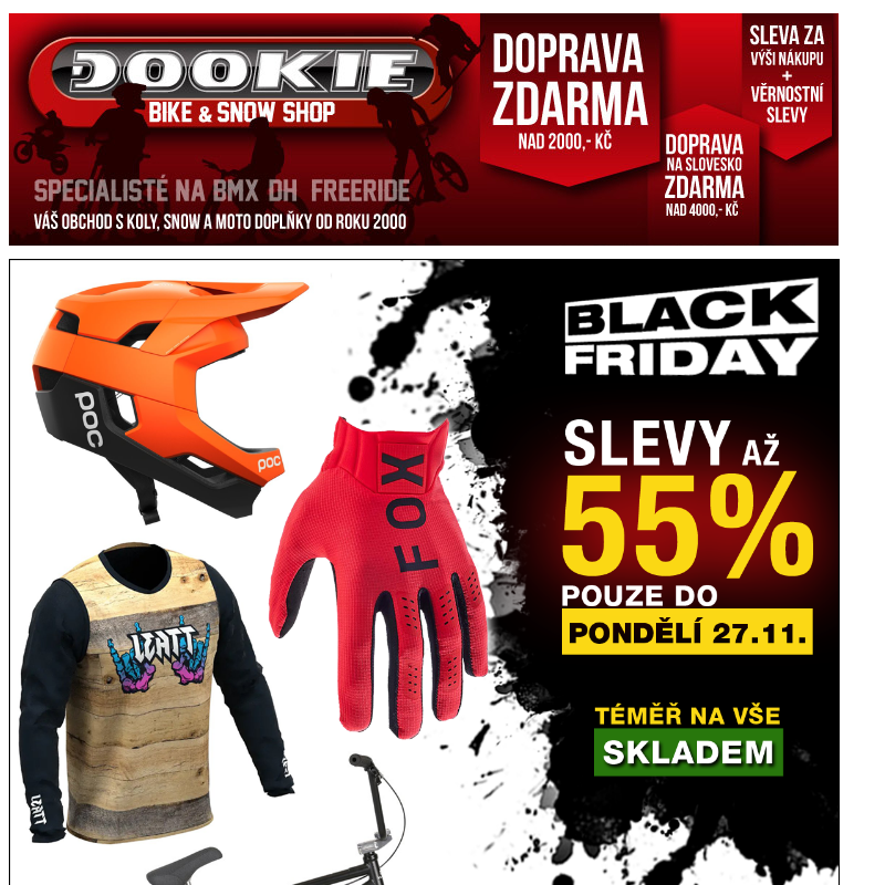 DOOKIE.cz | BLACK FRIDAY - Slevy až 55% téměř na VŠE! Pouze do pondělí nebo vyprodání zásob!