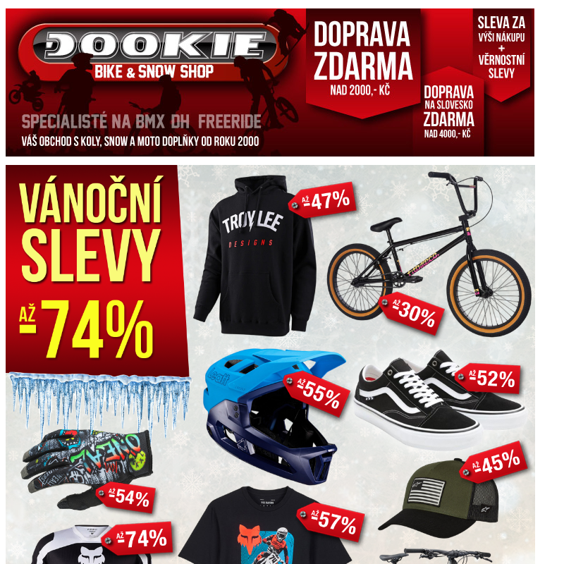 DOOKIE.cz | Vánoční SLEVY až -74% + Tipy na dárky.