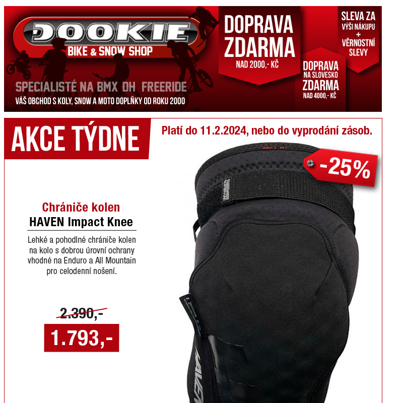DOOKIE.cz | Akce týdne + Výprodej MTB / MX kalhot FOX (slevy až -52%) + Novinky 2024.