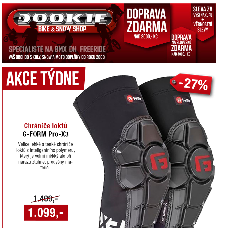 DOOKIE.cz | Akce týdne + Nové bundy FOX a Alpinestars + Slevy a více.