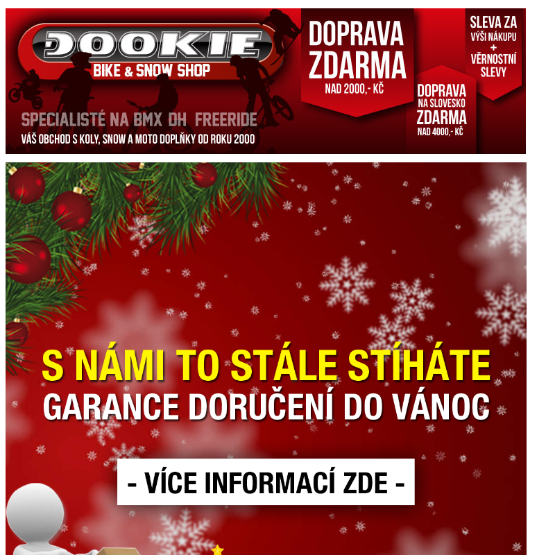 DOOKIE.cz | S námi to stále stíháte - GARANCE doručení do Vánoc!