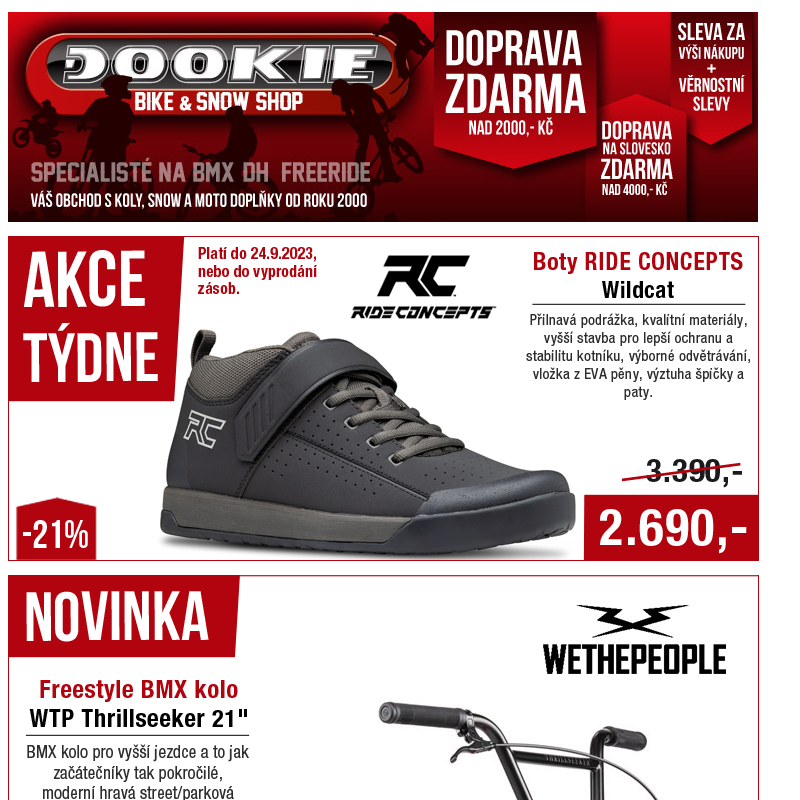 DOOKIE.cz | Akce týdne + Slevy až -31% na boty a oblečení VANS + Novinky.