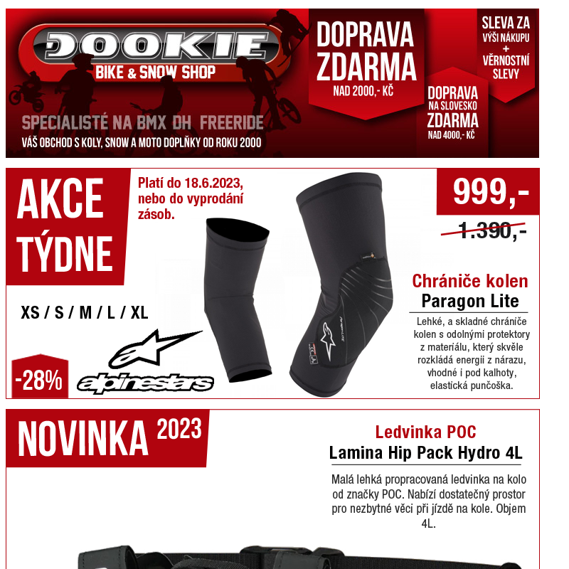 DOOKIE.cz | Akce týdne + Novinky POC, SMITH, ROCKY MOUNTAIN, DARTMOOR & SCHWALBE.